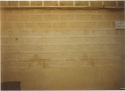 Graffiti sobre fachada de piedra — Después